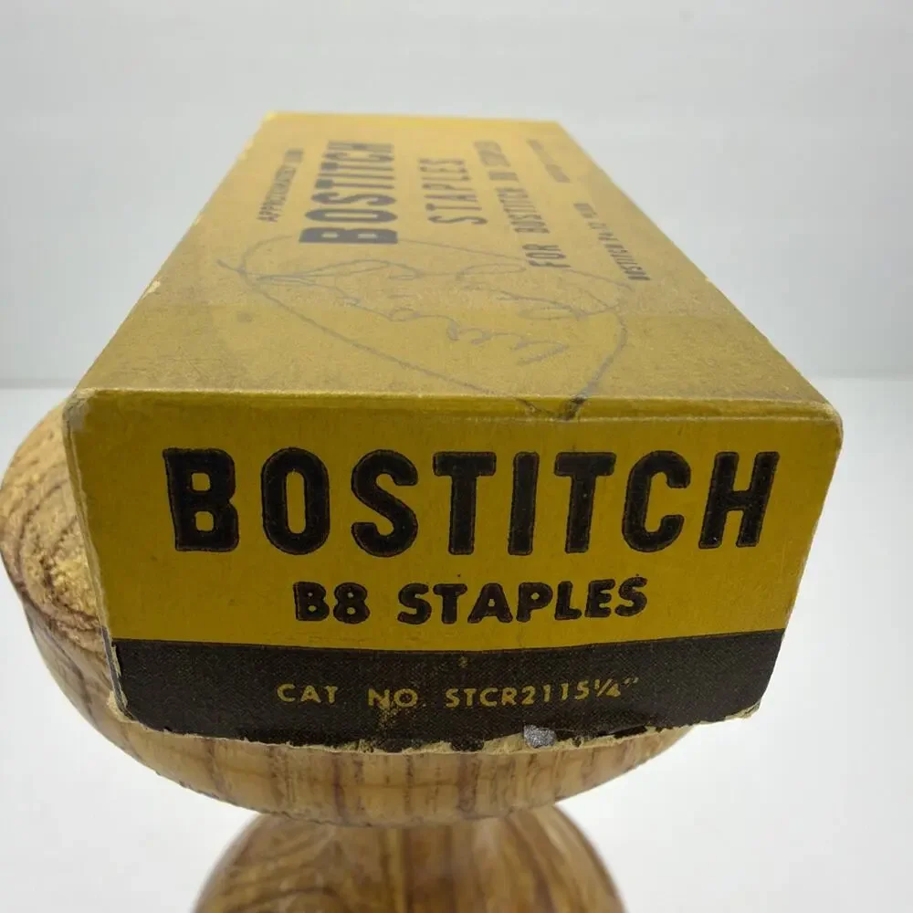 Bostitch Staples B8 Opened Vintage Box Approx 4500 Display Prop Decoration Gift